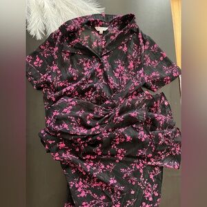 Nanette Lapore Pink Floral Maxi Dress
